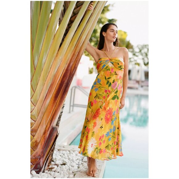 ANTHROPOLOGIE | Floral Halter Slip Dress | NWT - Picture 6 of 6